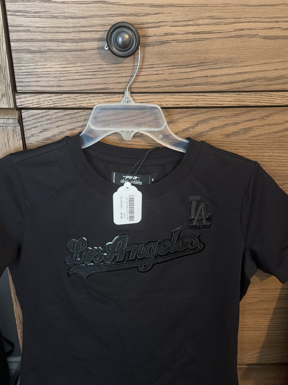 Los Angeles Embroidered Short Sleeve Tee - Black